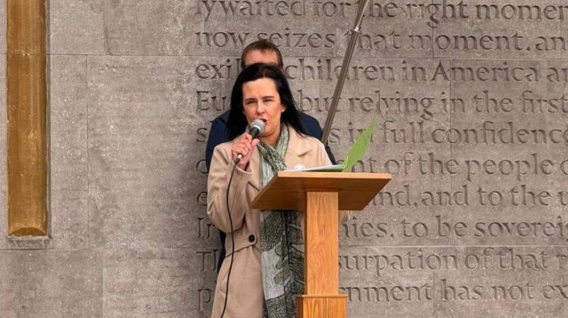 Aontú Deputy Leader Gemma Brolly Addresses 1916 Commemoration at Arbour Hill, Dublin